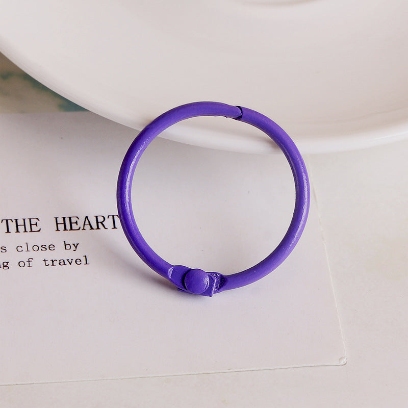 Wholesale DIY Macaron Color 30mm Metal Paint Open Ring Piece